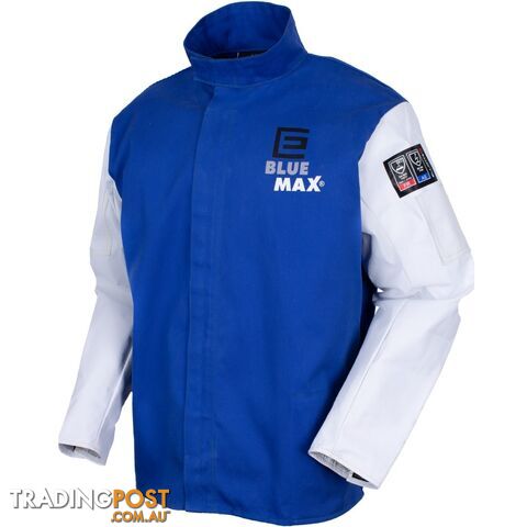 Blue Max Proban® Welders Jacket with Grain Leather Sleeves Large Elliott...