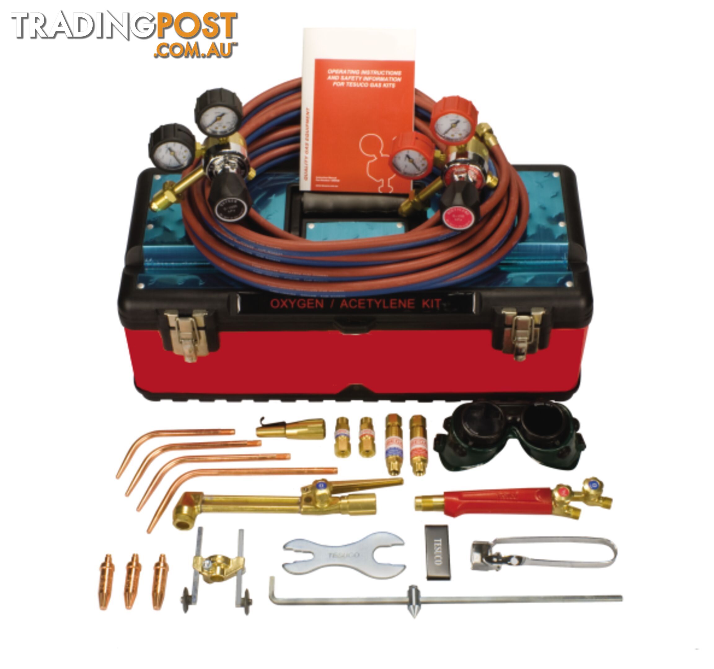 Welding Heating Cutting Kit Oxygen/Acetylene Side Entry Regulators GWKOAS