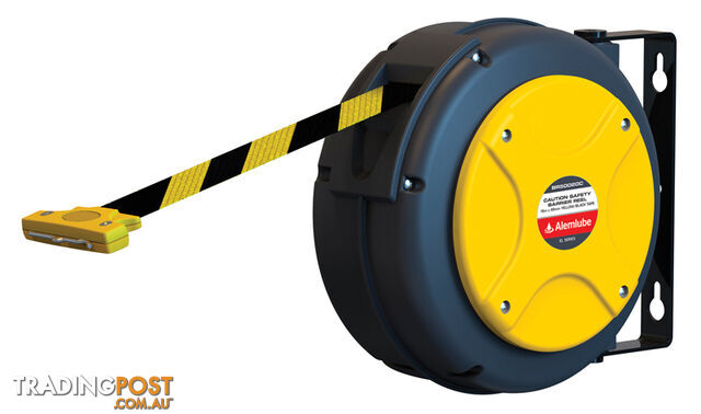 EL SERIES CAUTION SAFETY BARRIER REEL C/W YELLOW/BLACK BAND - 16M Alemlube...