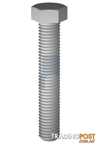 M20 X 180mm Zinc Flake Silver Finish Hex Set Screw Class 10.9 Metric Hobson...