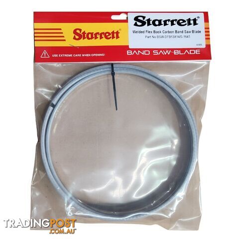 1645mm Welded Flex Back Carbon Band Saw Blade (14TPI, 13mm x 0.65mm), Starrett...