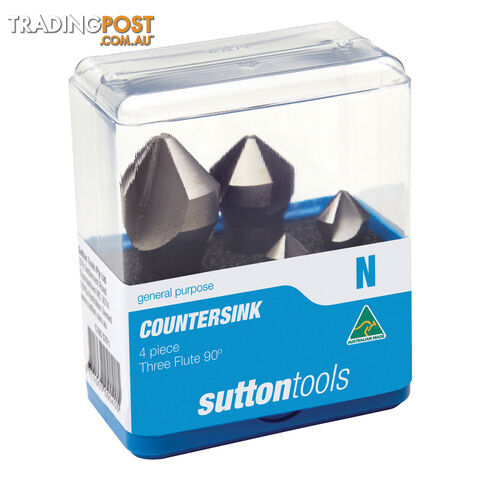 Countersink Set Three Flute 90° 4 Piece Sutton Tool C105STF1
