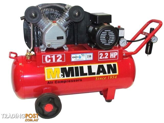 Air Compressor C-Series 240V 2.2 HP 60 Litre Tank Mcmillan C12