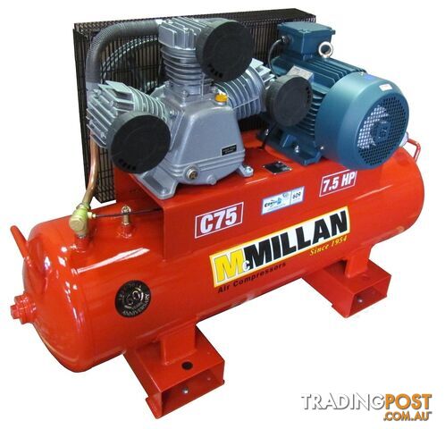 Air Compressor C-Series 415V 7.5 HP 155 Litre Tank Mcmillan C75