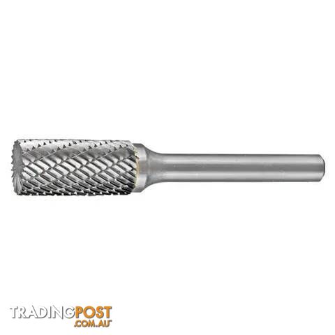 Carbide Burr Cylindrical End Cut 3/8" x 3/4" Head 1/4" Shank DC Holemaker...