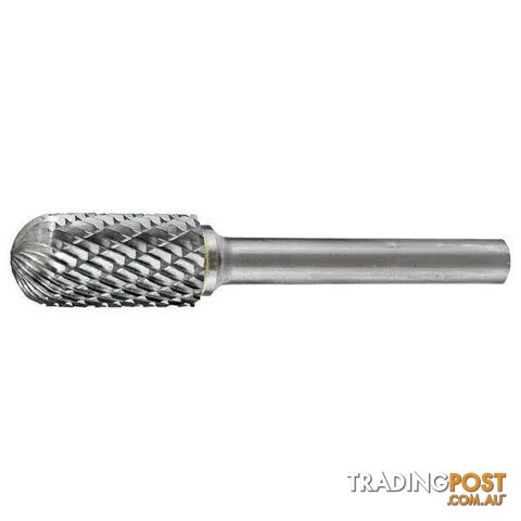 Carbide Burr Cylindrical Radius End 1/4" X 5/8" Head 1/4" Shank DC Holemaker...