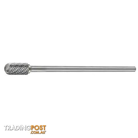 Carbide Burr Extended Cylindrical Radius End 1/4" X 5/8" Head 1/4" X 6" Shank DC...