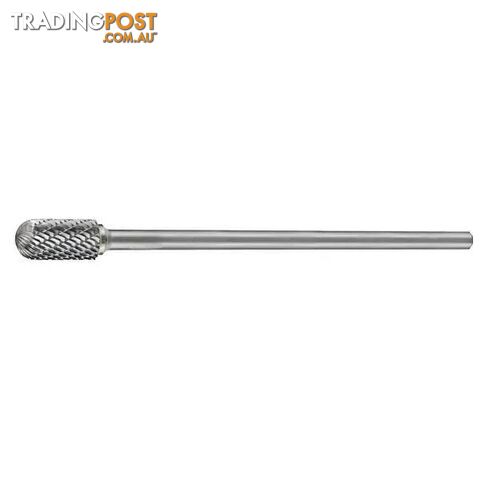 Carbide Burr Extended Cylindrical Radius End 3/8" X 3/4" Head 1/4" X 6" Shank DC...