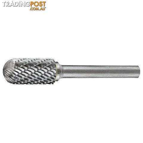 Carbide Burr Cylindrical Radius End 1/8" X 9/16" Head 1/8" Shank DC Holemaker...