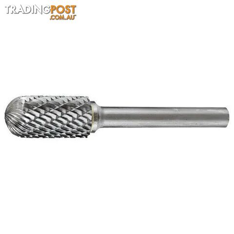 Carbide Burr Cylindrical Radius End 1/2" X 1" Head 1/4" Shank DC Holemaker...