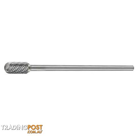Carbide Burr Extended Cylindrical Radius End 1/2" X 1" Head 1/4" X 6" Shank DC...