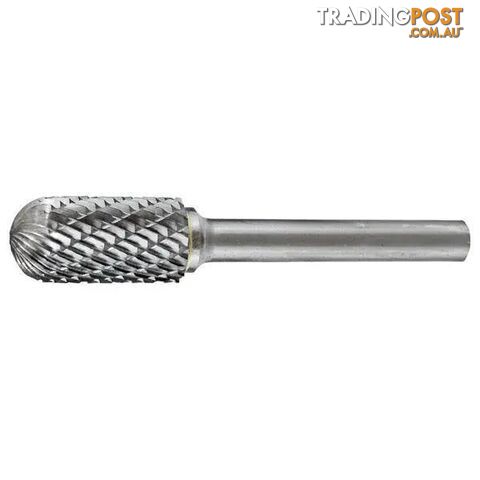 Carbide Burr Cylindrical Radius End 5/8" X 1" Head 1/4" Shank DC Holemaker...