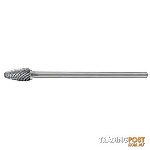 Carbide Burr Extended Tree Shape Radius End 1/4" X 5/8" Head 1/4" X 6" Shank DC...