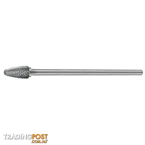 Carbide Burr Extended Tree Shape Radius End 1/2" X 1" Head 1/4" X 6" Shank DC...