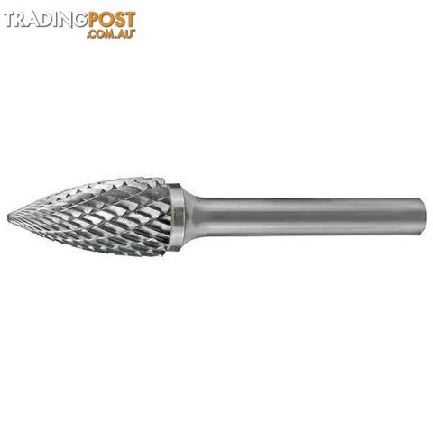 Carbide Burr Tree Shape Pointed End 1/4" X 5/8" Head 1/4" Shank DC Holemaker...