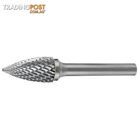 Carbide Burr Tree Shape Pointed End 5/16" X 3/4" Head 1/4" Shank DC Holemaker...