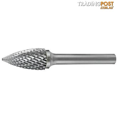 Carbide Burr Tree Shape Pointed End 3/8" X 3/4" Head 1/4" Shank DC Holemaker...