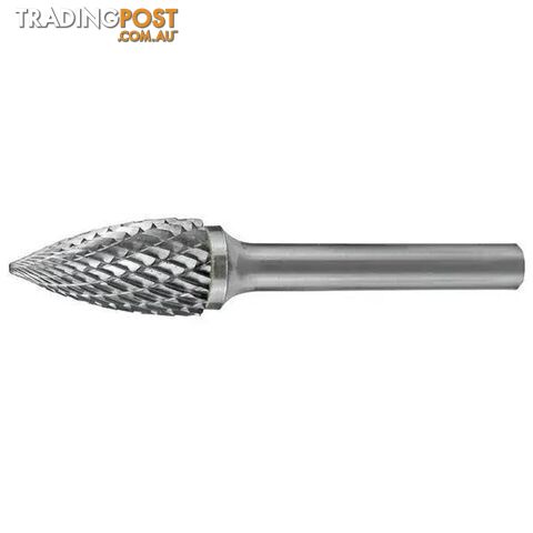 Carbide Burr Tree Shape Pointed End 3/4" X 1" Head 1/4" Shank DC Holemaker...
