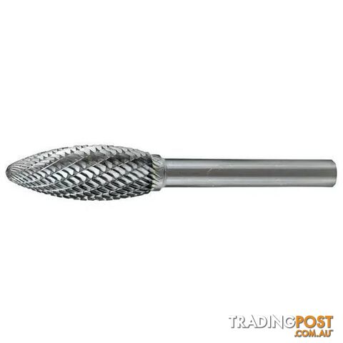 Carbide Burr Flame Shape 1/8" X 1/4" Head 1/8" Shank DC CB-SH41
