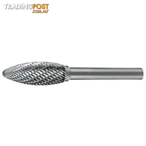 Carbide Burr Flame Shape 3/4" X 1-5/8" Head 1/4" Shank DC CB-SH7
