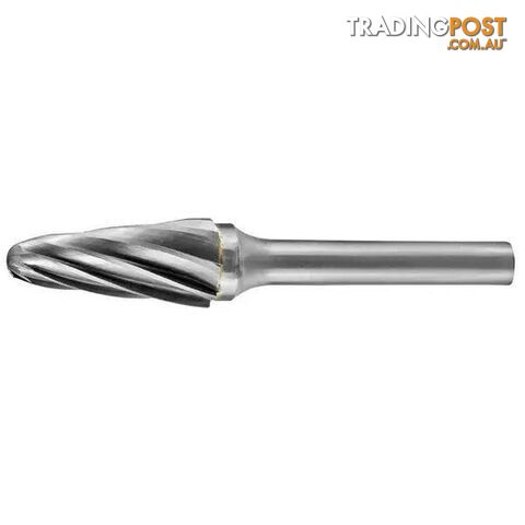 Carbide Burr Aluminium Tapered Radius End 3/8" X 1-1/16" Head 1/4" Shank AC...