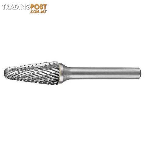 Carbide Burr Tapered Radius End 3/8" X 1-1/16" Head 1/4" Shank DC CB-SL3