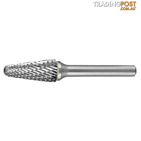 Carbide Burr Tapered Radius End 1/2" X 1-1/8" Head 1/4" Shank DC CB-SL4