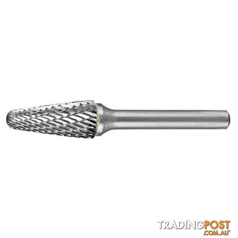 Carbide Burr Tapered Radius End 3/4" X 1-1/2" Head 1/4" Shank DC CB-SL7
