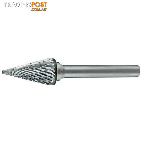 Carbide Burr Cone Shape 3/8" X 3/4" Head 1/4" Shank DC CB-SM4