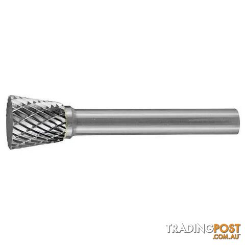 Carbide Burr Inverted Cone Shape 5/8" X 3/4" Head 1/4" Shank DC Holemaker...