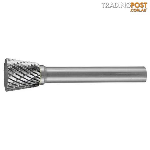 Carbide Burr Inverted Cone Shape 3/4" X 5/8" Head 1/4" Shank DC Holemaker...