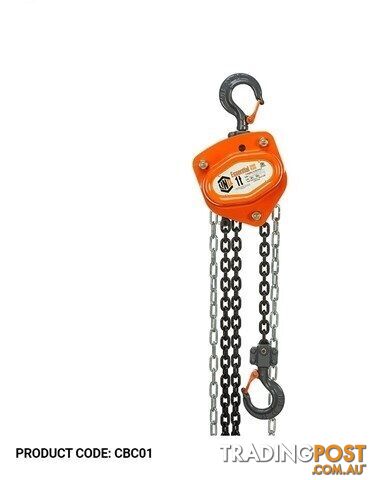 1 Tonne Capacity 3m Long Chain Block Commercial CBC01
