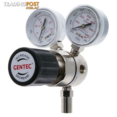 Gentec 1S Regulator 6.0 Purity Chrome Plated In: 30,000 kPa Out: 3440 kPa