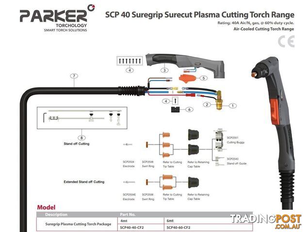 Cutting Tip 0.8mm Flat For Cutmatic 45 WIA SCP2520-08 Pkt : 5