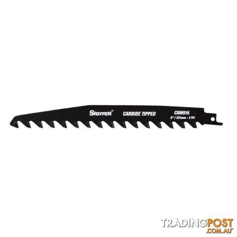 Cement Carbide Recip Blade 225mm 16 Tooth Starrett CRM916-1