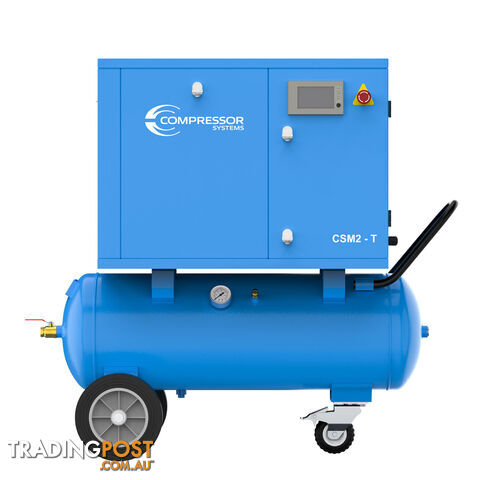 240V 15A 3HP Super Quiet Single Phase Screw Air Compressor CSM2-T 100L Tank
