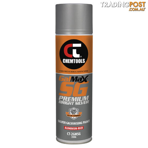 Bright Silver All-in-1 Galvanising Paint Premium 350g Aerosol CT-2GMSG-350