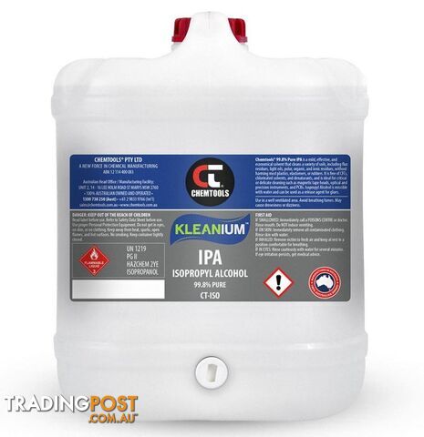 Kleanium™ 99.8% Pure IPA Isopropyl Alcohol 20 Litres CT-ISO-20L
