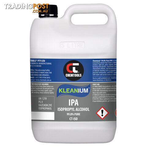 Kleanium™ 99.8% Pure IPA Isopropyl Alcohol 5 Litres CT-ISO-5L