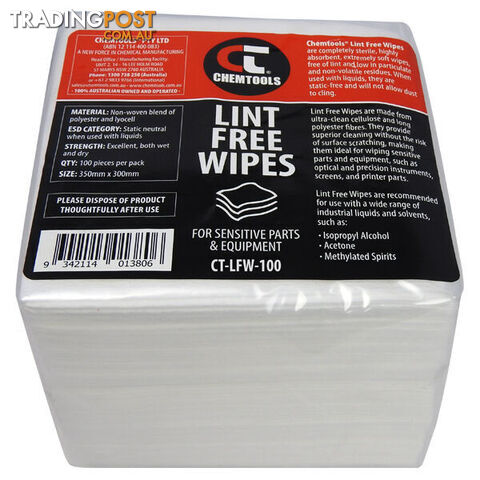 Lint Free Wipe Chemtools CT-LFW-100 Pack of 100