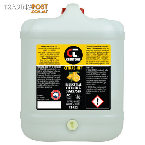 Citrashift Industrial Cleaner & Degreaser 20 Litres CT-R22-20L