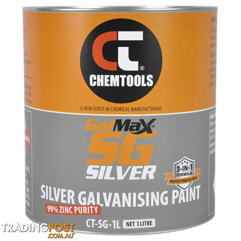 GalMax™ SG Silver 3-in-1 Galvanising Paint 1 Litre CT-SG-1L
