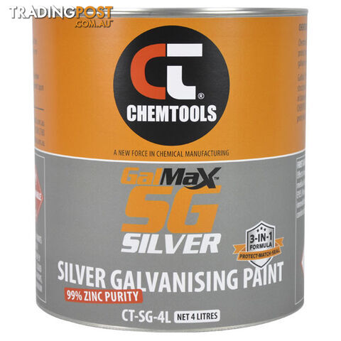 GalMax™ SG Silver 3-in-1 Galvanising Paint 4 Litres CT-SG-4L
