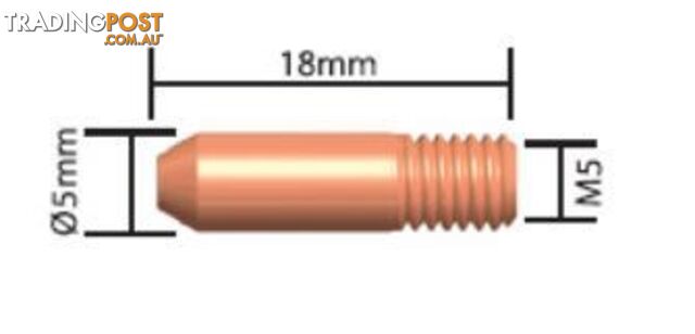 Contact Tips M5 5mm Dia Binzel Style - photo 2 of 2