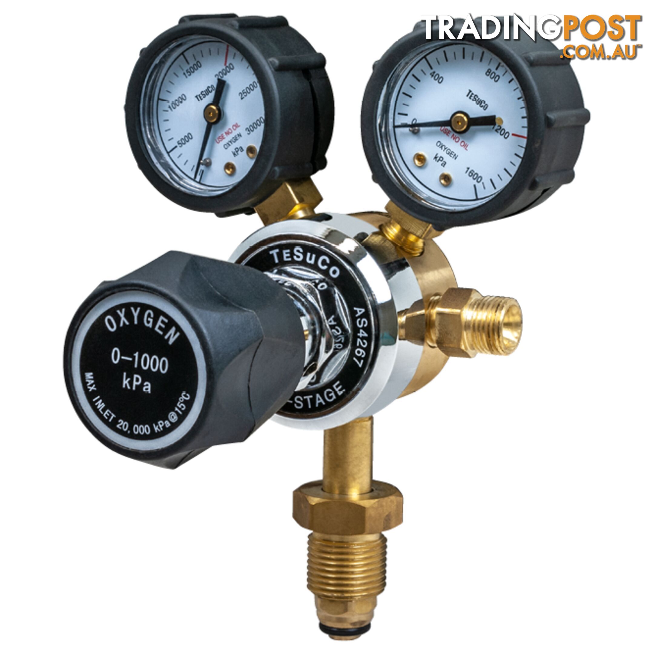 Regulator 1 Stage Bottom Entry Oxygen Type 10 Tesuco RC1BOX10