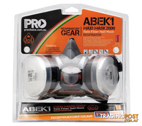 Assembled Half Mask With ABEK1 Cartridges Prochoice HMABEK1