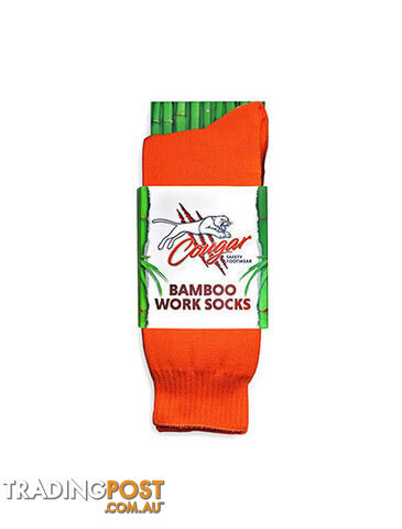 Bamboo Work Socks Orange Colour Cougar CWS-Orange