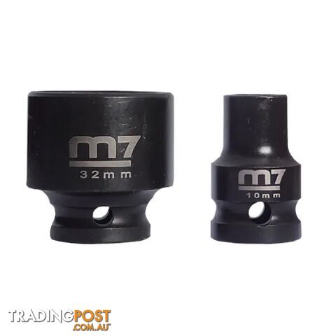 Impact Socket With Hang Tab 1/2" Drive 6 Point 10mm M7 M7-MA411M10