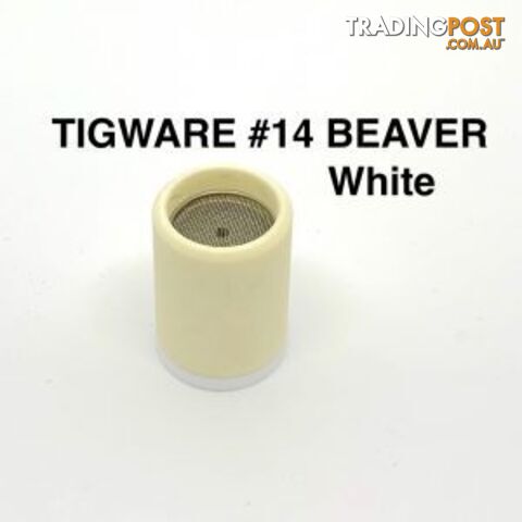 Ceramic Nozzles White Size 14 For 9/20 and 17/18/26 Series Torch