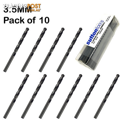 Drill D102 3.5mm Jobber DIN338 Hss Blu Sutton D1020350 Pack of 10